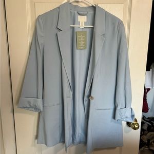 Blue loose style blazer